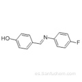 4 - [[(4-Fluorofenil) imino] metil] -fenol CAS 3382-63-6